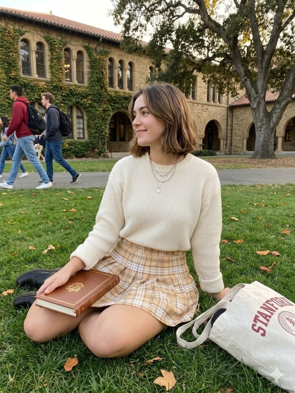 Plaid Pleated Mini Skirt